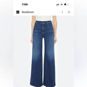 MOTHER Denim Hustler Roller Sneak High-Rise Wide Leg Jeans in Need For Speed